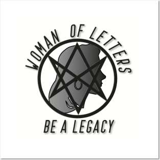 Woman of Letters - Black Posters and Art